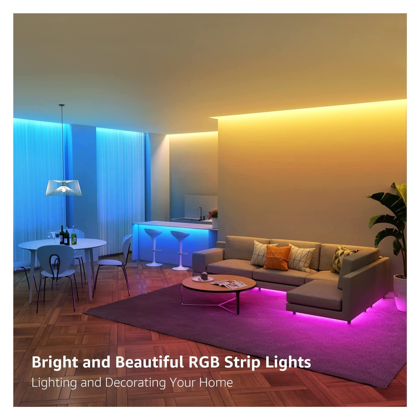 Tira LED para decoración de habitación, retroiluminación de TV, control remoto Bluetooth, 1 m, 2 m, 4 m, 5 m, cinta RGB, tira de luz LED 5050 color para Navidad (BT_1M)