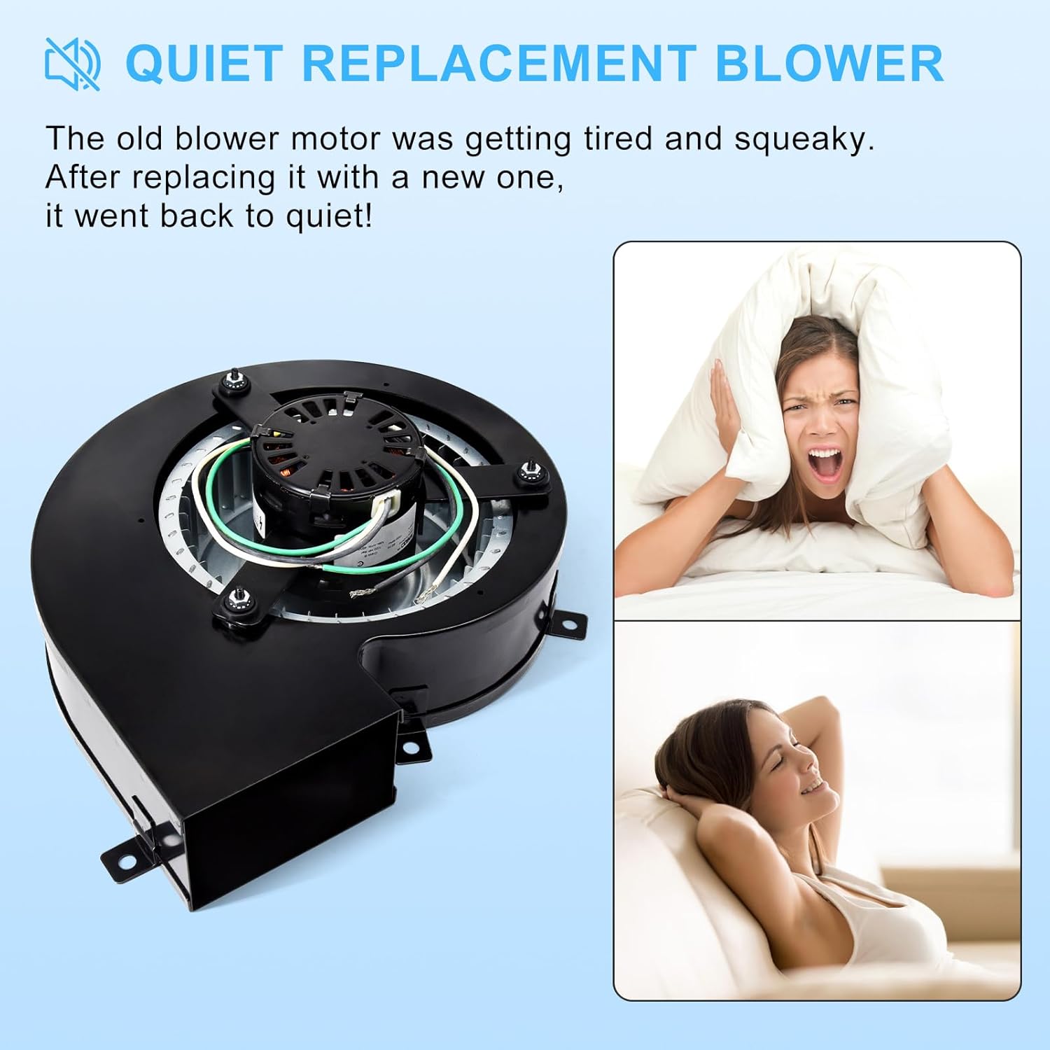 Adviace Distribution Blower 3-21-47120 for Harman Accentra Insert & Invincible Insert Pellet Stoves, Harman Magnum Coal Stoker, Pellet Stove Parts for Harman Accentra Insert Convection Blower