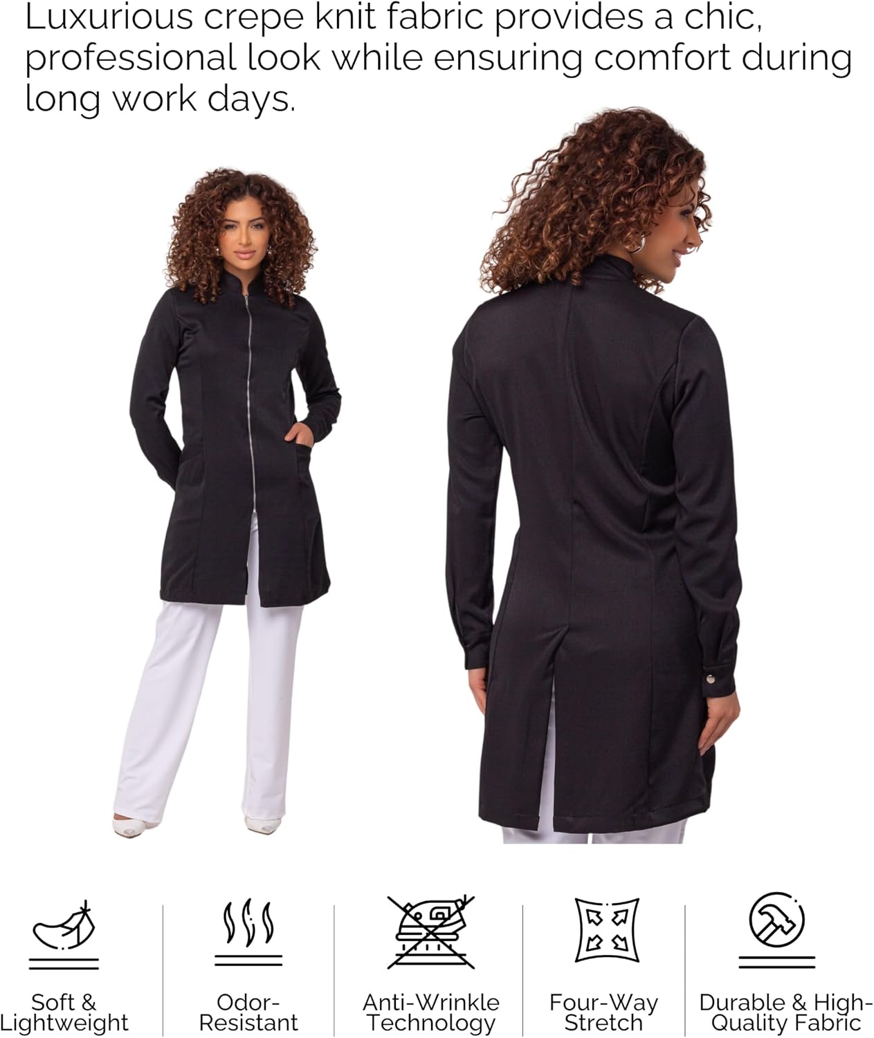 Lily Women's Lab Coat, Professional Medical Wear – Tailored, Breathable & Professional