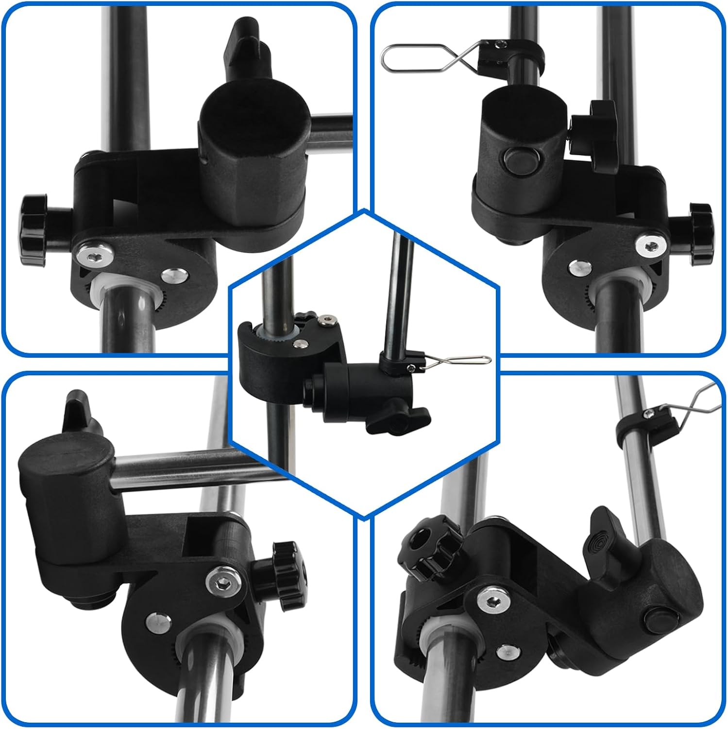 2 Pack Boat Flag with Adjustable Boat Flag Pole, 316 Stainless Steel Clamp on Flag Pole Kits Rail Mount without Drilling, Kayak Flag Pole With Gimbals End - Image 8