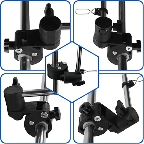 Miniatura 8 de Paquete de 2 banderas de barco con asta ajustable de bandera de barco, abrazadera de acero inoxidable 316 en poste de bandera, kit de montaje en