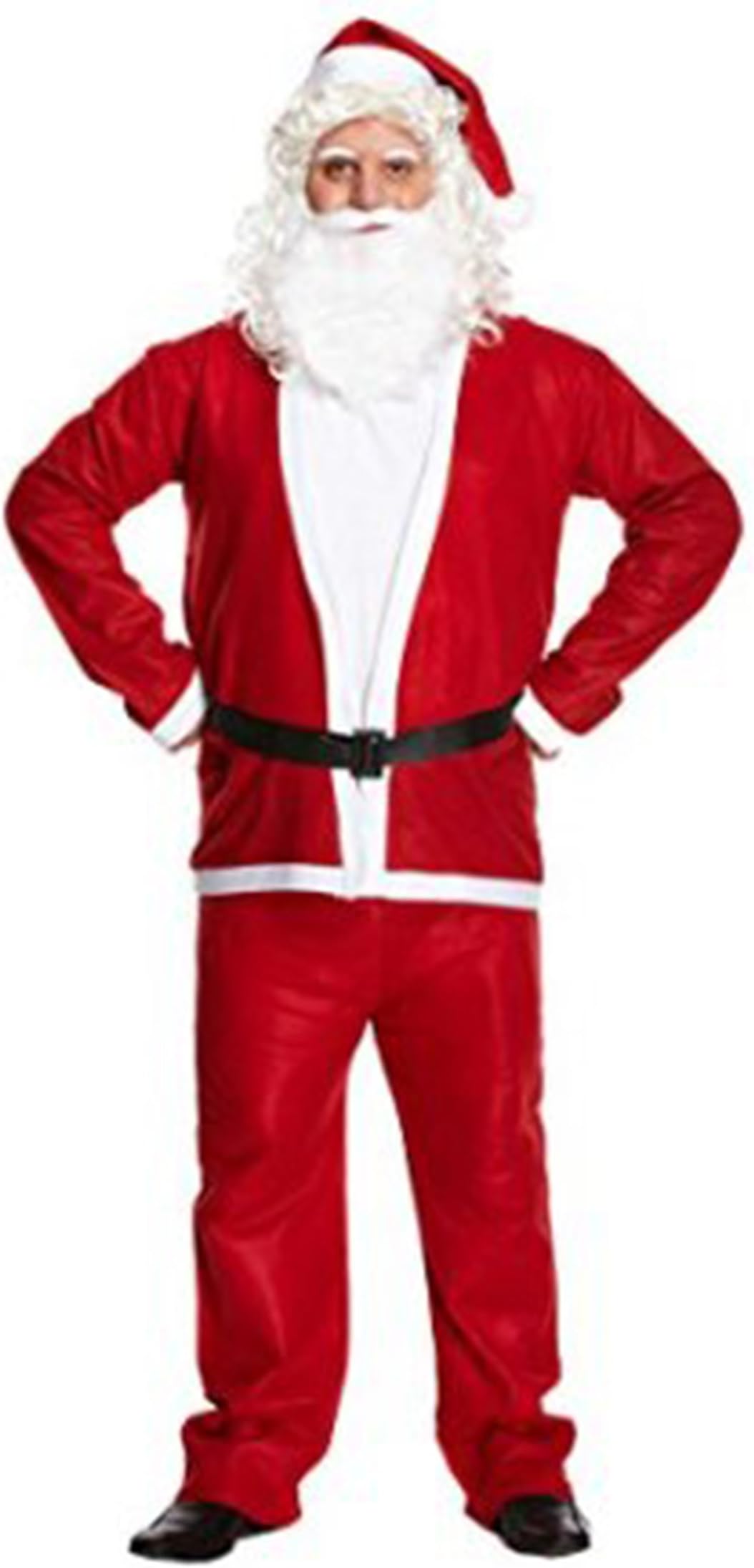 UP Father Christmas Xmas Dress Adult Santa Suit 5 Pcs Red & White Fancy Dress Item Code: W00443 New