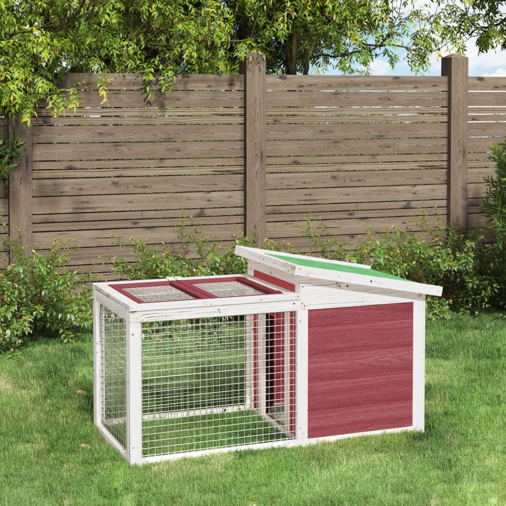 Conejera de Madera Maciza de Pino Mocha 100,5x54x55 cm, CIADAZ Jaula Cobaya, Jaulas para Conejos, Jaula Hamster, Casa Conejo, Casita Conejo, Nido Conejo
