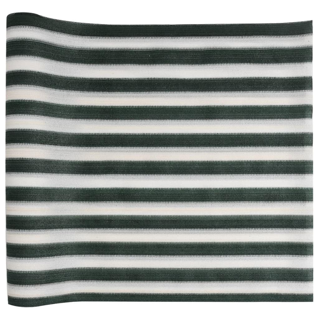 Panneau de clôture vert et blanc - 1,5 x 10 m - PEHD - 195 g/m² - Protection contre les regards indiscrets - Pour jardin, balcon, terrasse