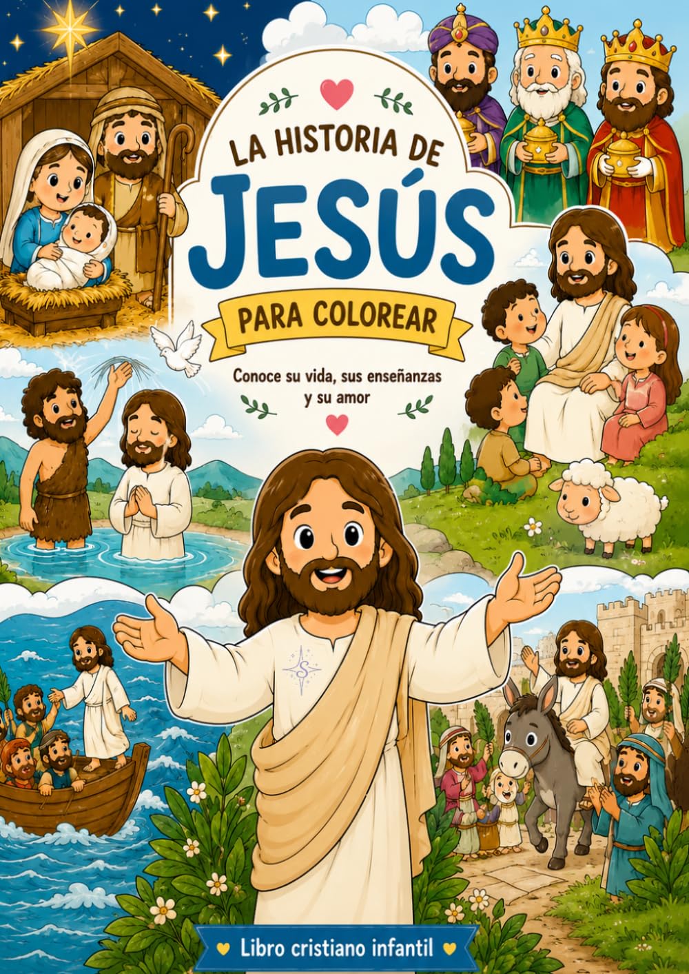 La historia de Jesús para pintar: Conoce su vida, sus milagros y su amor