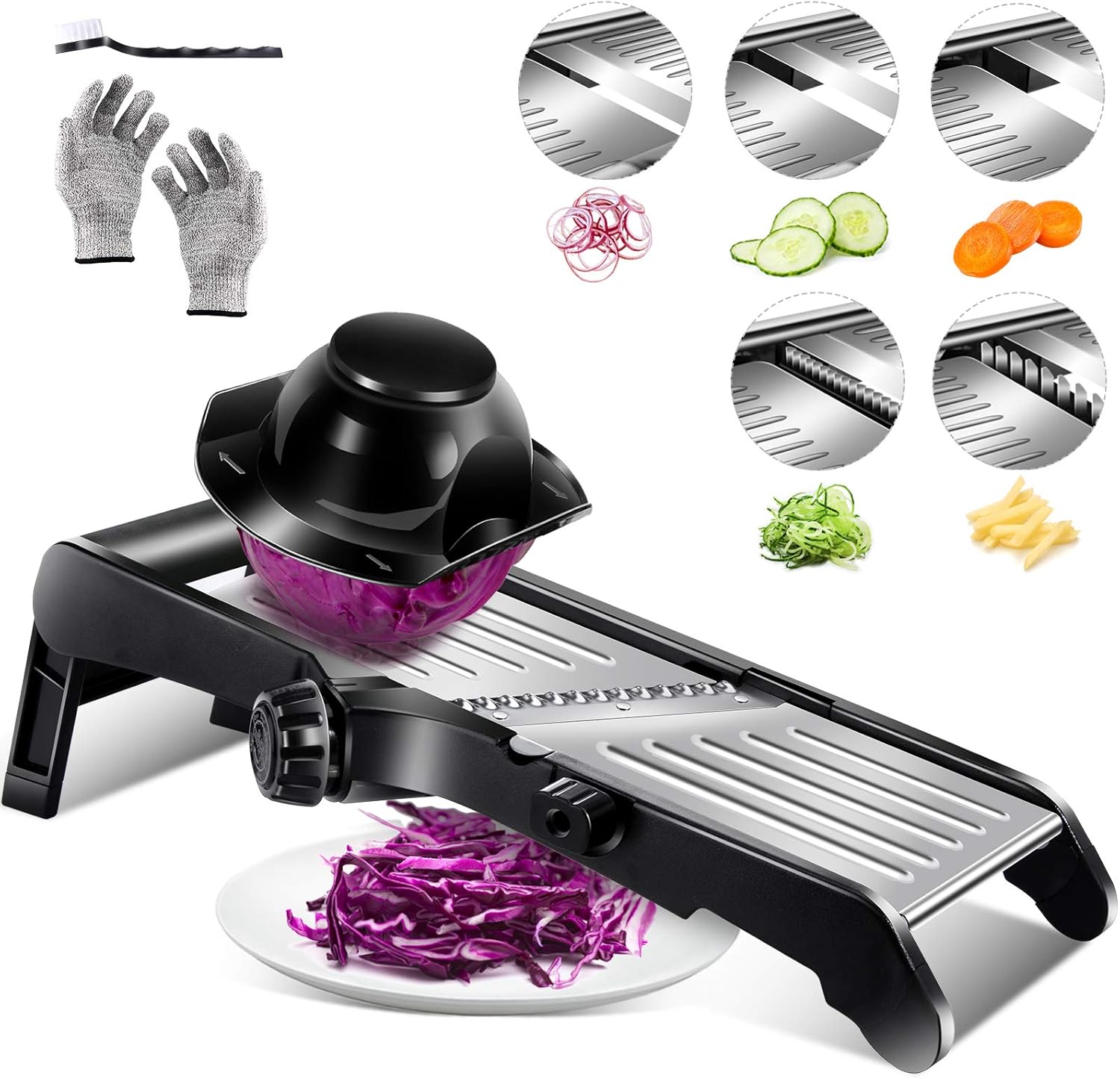 Adjustable Mandoline Slicer,3 in 1 Stainless Steel Food