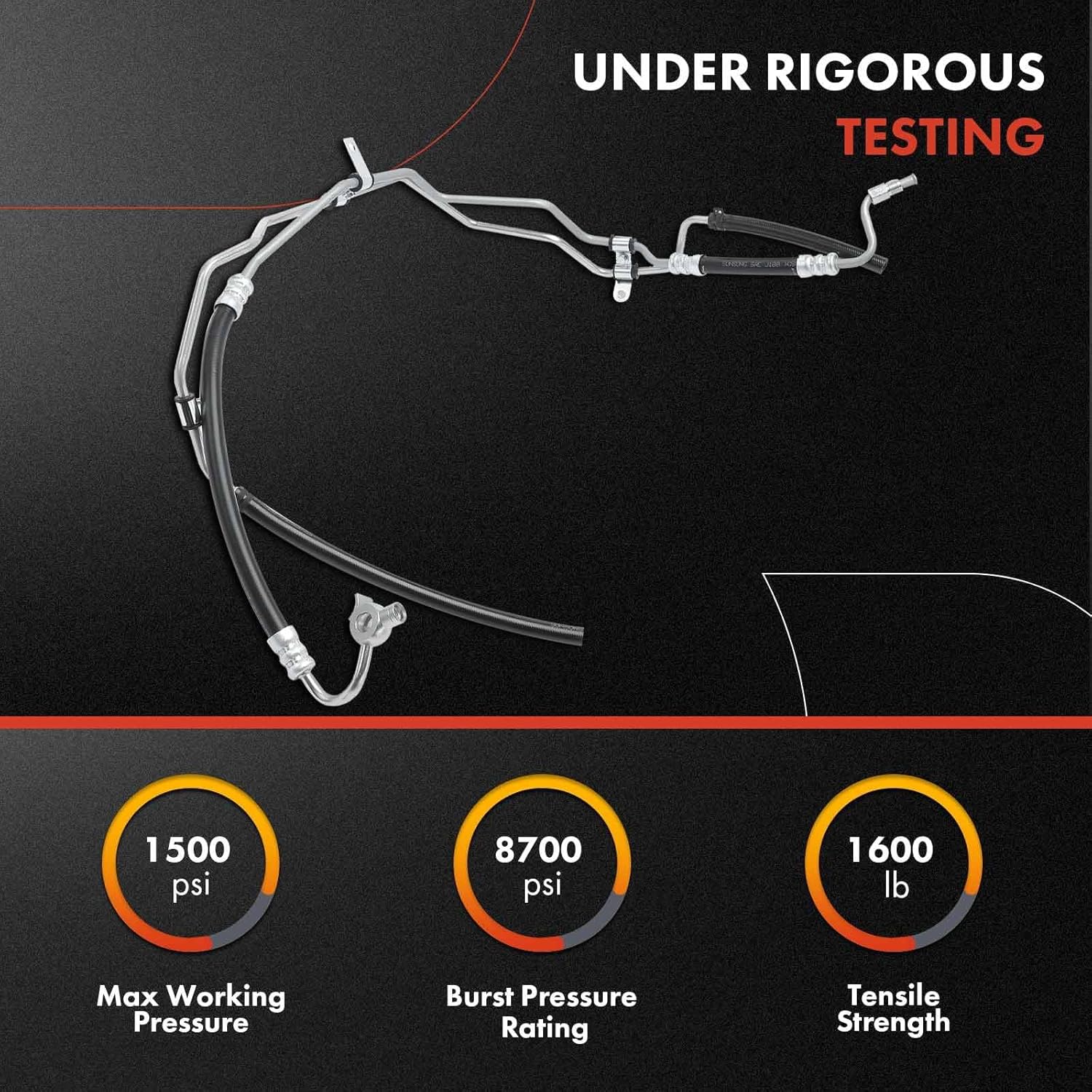 A-Premium Power Steering Pressure & Return Hoses Line Assembly Compatible with Toyota 4Runner 1998 1999 2000 2001 2002, 3.4L, with Washer, Rack/Gear's Ports (Inlet and Outlet)