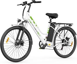 E-Bike 250W Motor 48V15/20 Akku 7-Gang mit Federdämpfung Scheibenbremsen (W-C26PRO-WeiB-DE)