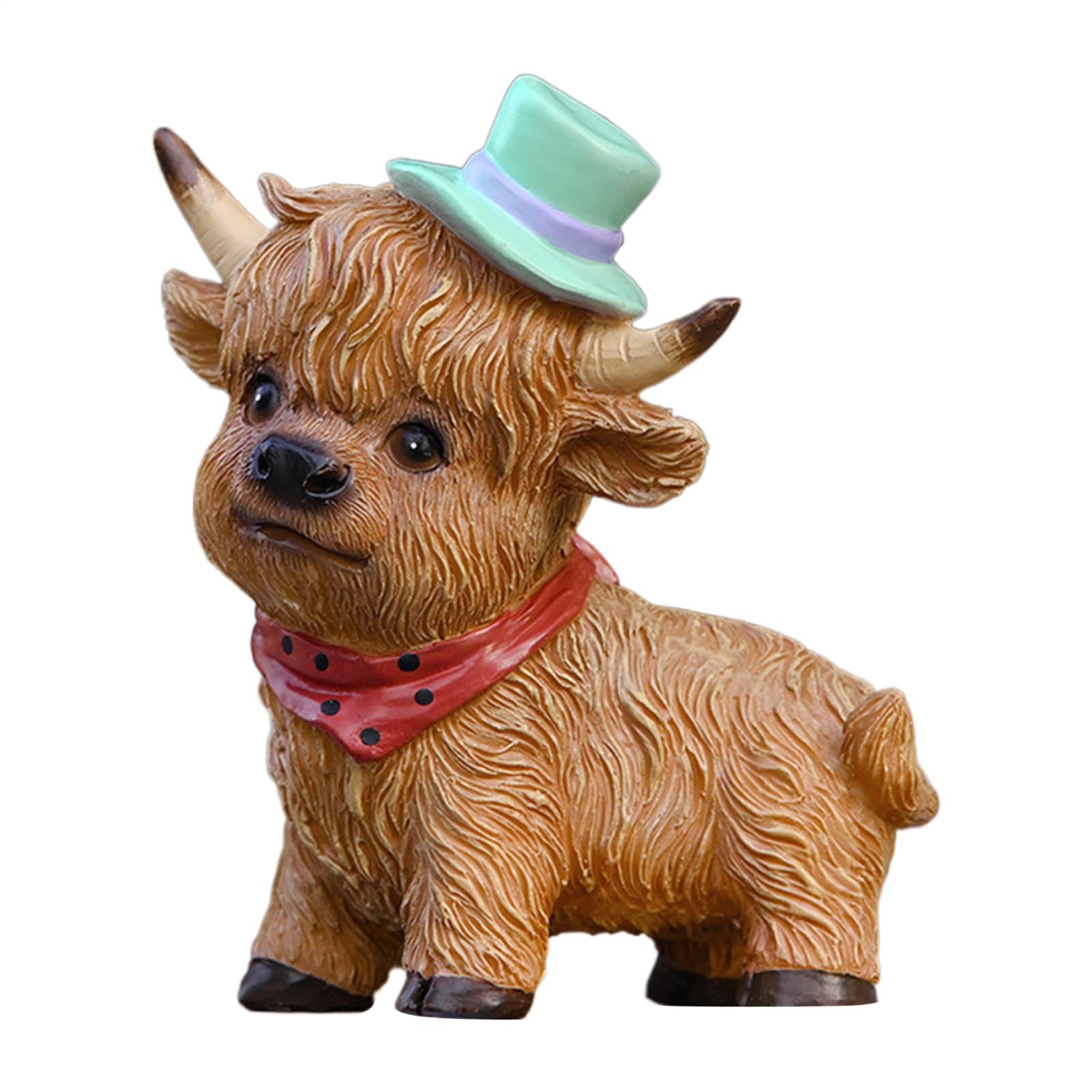 Figurine de vache en style rustique et amusant pour la pelouse