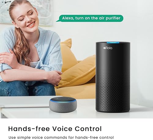 Miniatura 7 de Afloia Purificadores de aire para dormitorio, hogar, habitación grande, Wi-Fi de 2.4 GHz, filtro inteligente 3 en 1, purificadores de aire