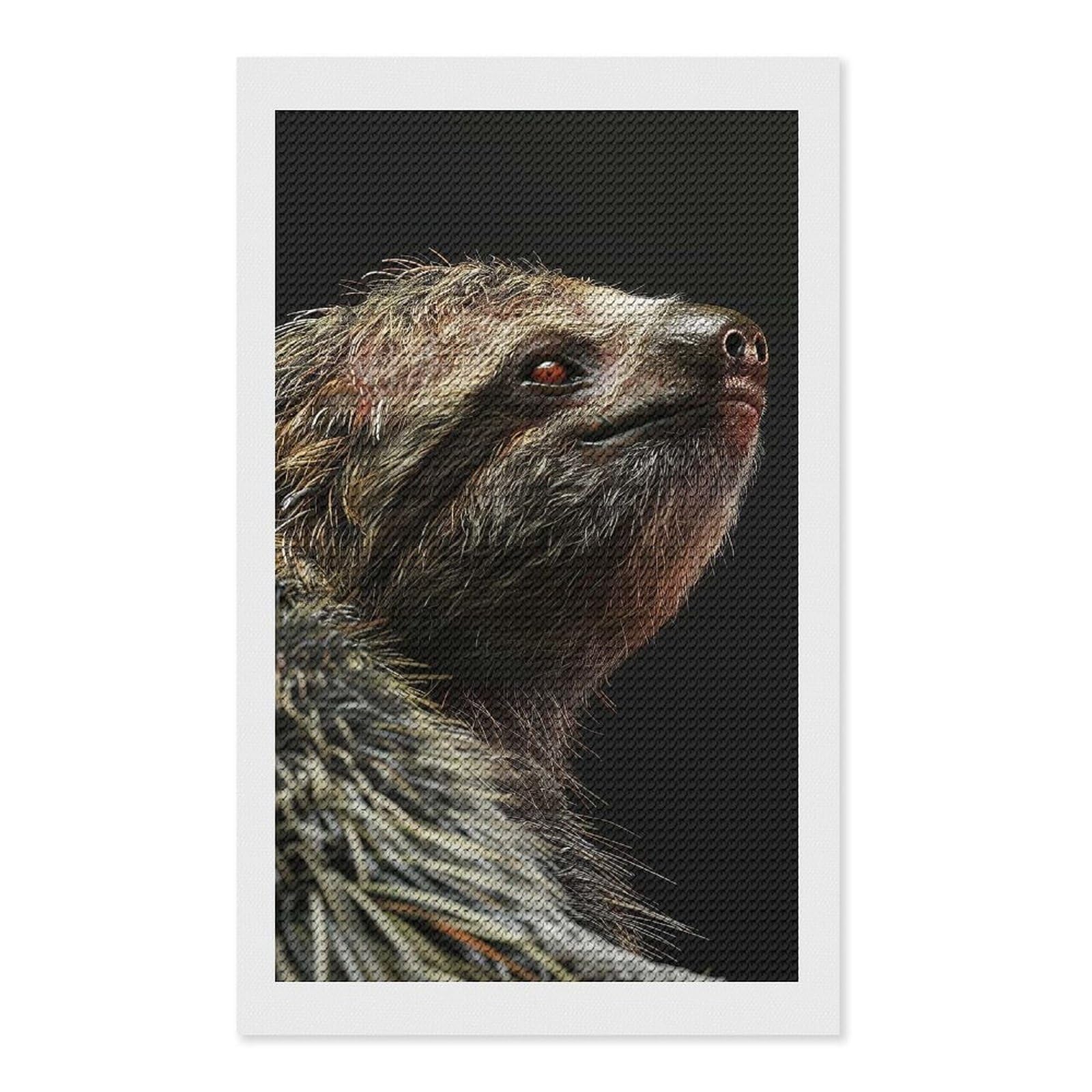 Junmoney Sloth Crystal Diamond Art Kit 12"x20", Modern Decor, Boho Decor, Wall Art Gift, Decorative Artwork, Creative Hobby