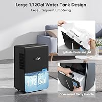 Vista 6 de 4500 Sq.Ft. 2025 Energy Star Dehumidifier for Basement & Large Rooms with Drain Hose, Max 115 Pints/Day 45dB Quiet Compressor 1.7 Gal Water Tank
