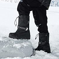 Vista 5 de DREAM PAIRS Botas de nieve de invierno impermeables de media pantorrilla para niños y niñas