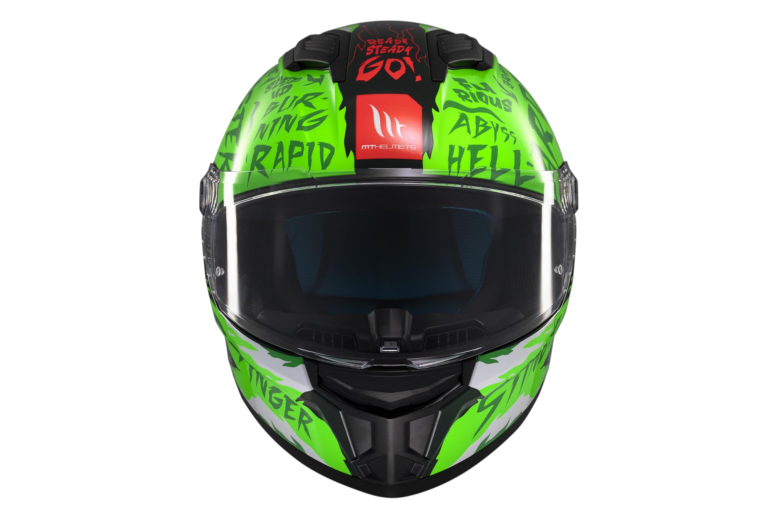 MT Helmets Stinger 2 – Casco Moto Integral Deportivo con Pantalla Antivaho Compatible con Pinlock, Visor Solar Full Vision, Interior Lavable y Calota HIRP | Homologado ECE 22.06 & DOT