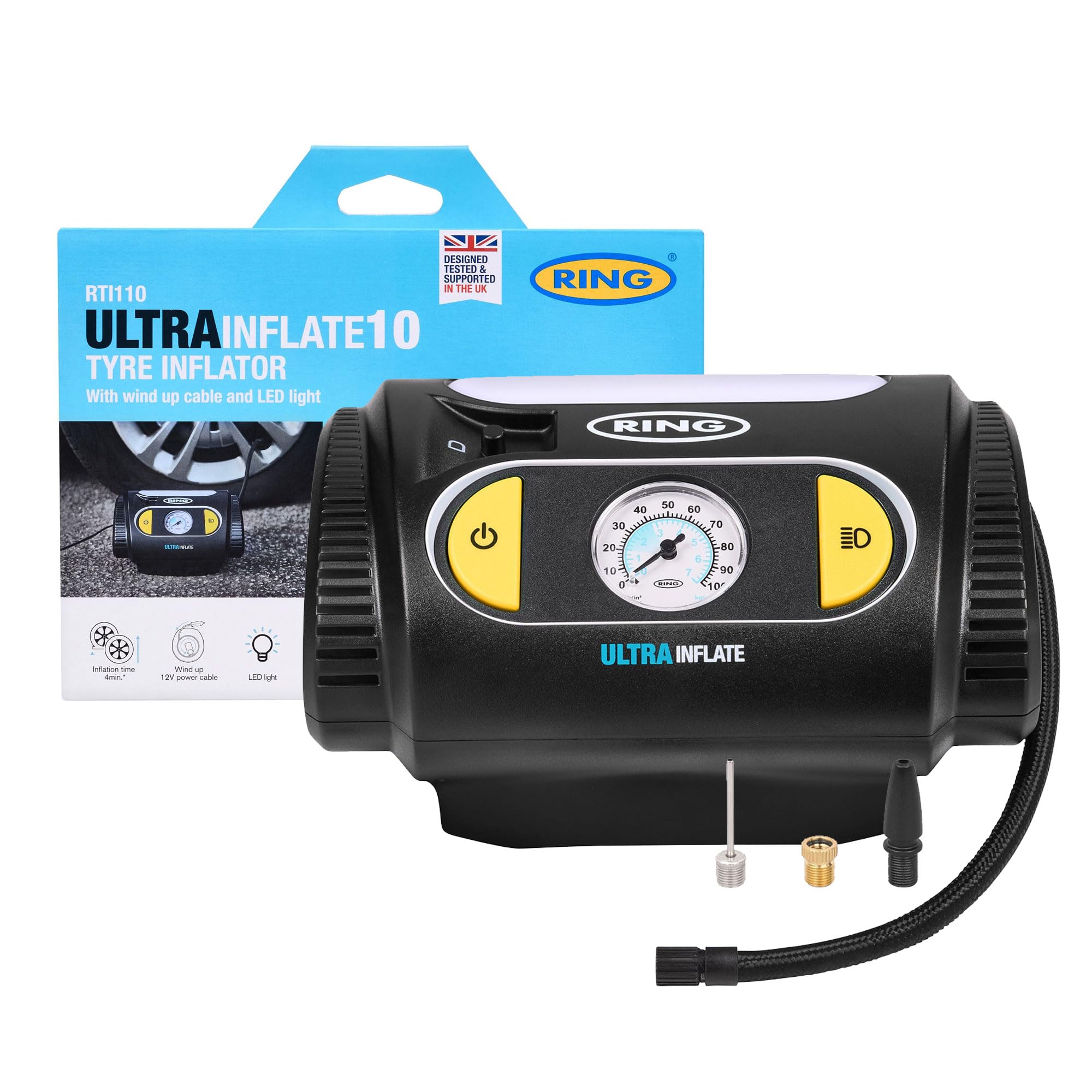 Ring Automotive Ring Analogue Tyre Inflator Rti110 In Black