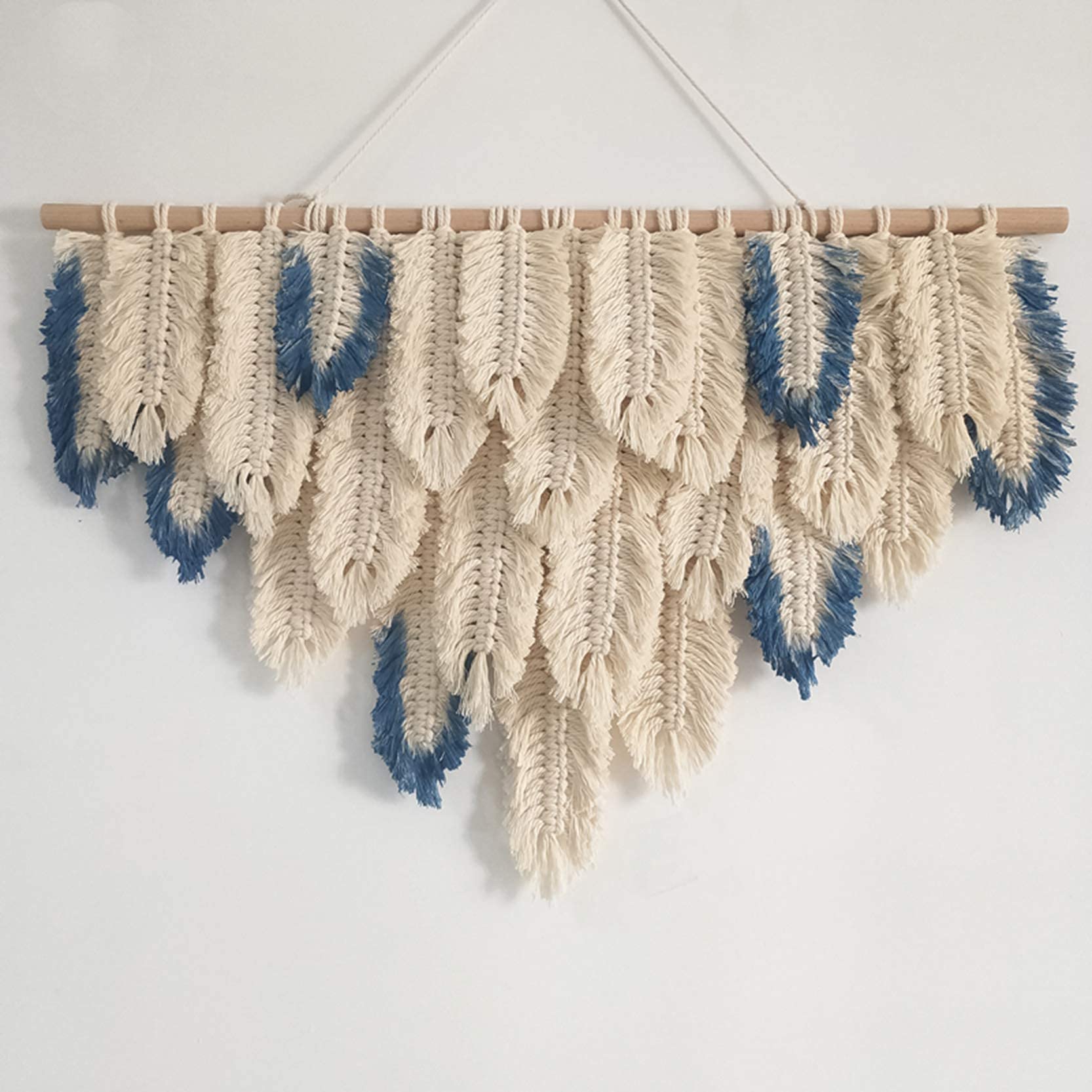SERENEPEAK Bohemian Macrame Tapestry Wall Hangings Decor(B80x55cm)