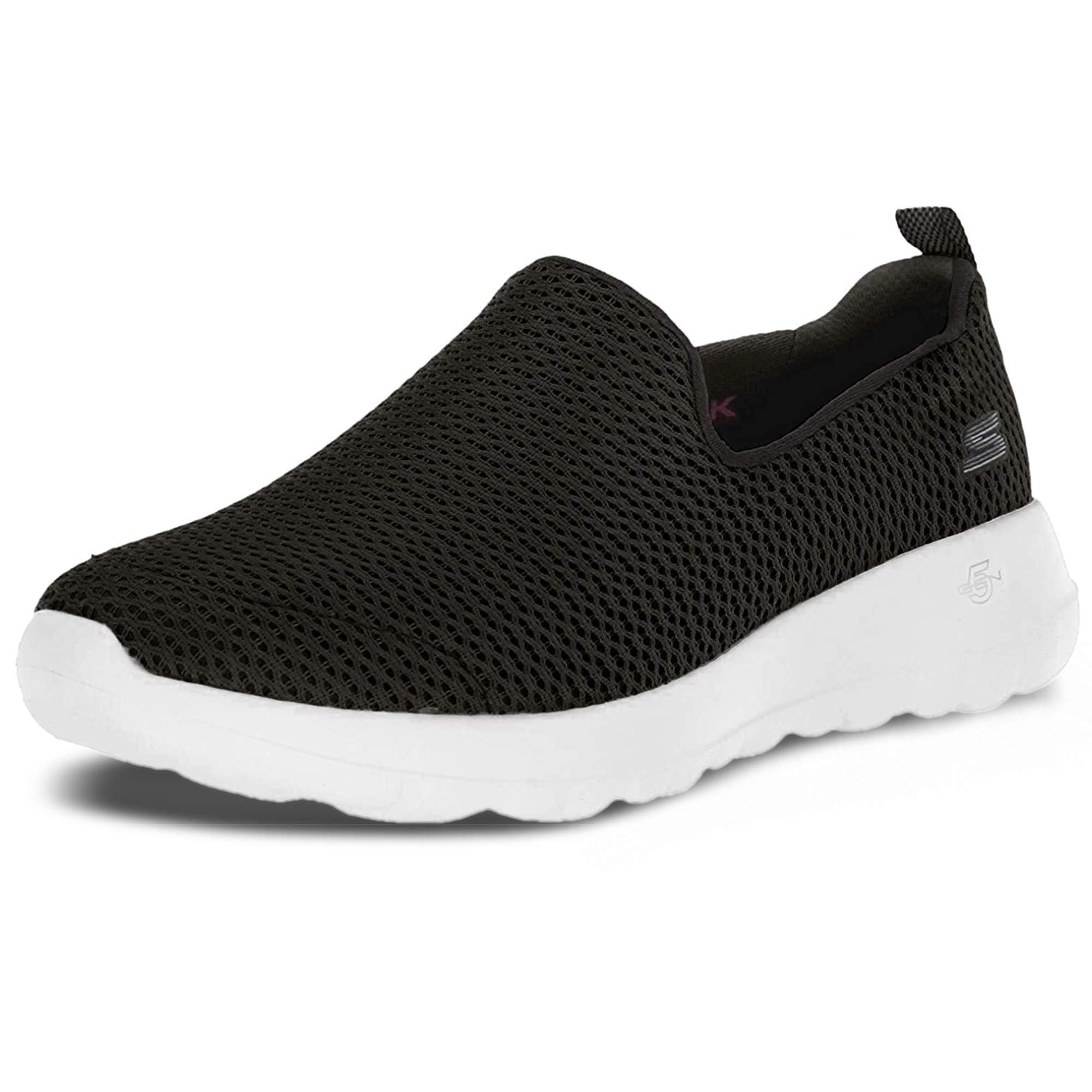 Skechers Damen Go Walk Joy Sneaker, Black Textile White Trim, 37 EU