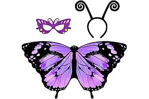 Girls Butterfly Wings Costume for Kids - Fairy-Wings Toddler-Dress-Up Headband-Mask - Butterfly...