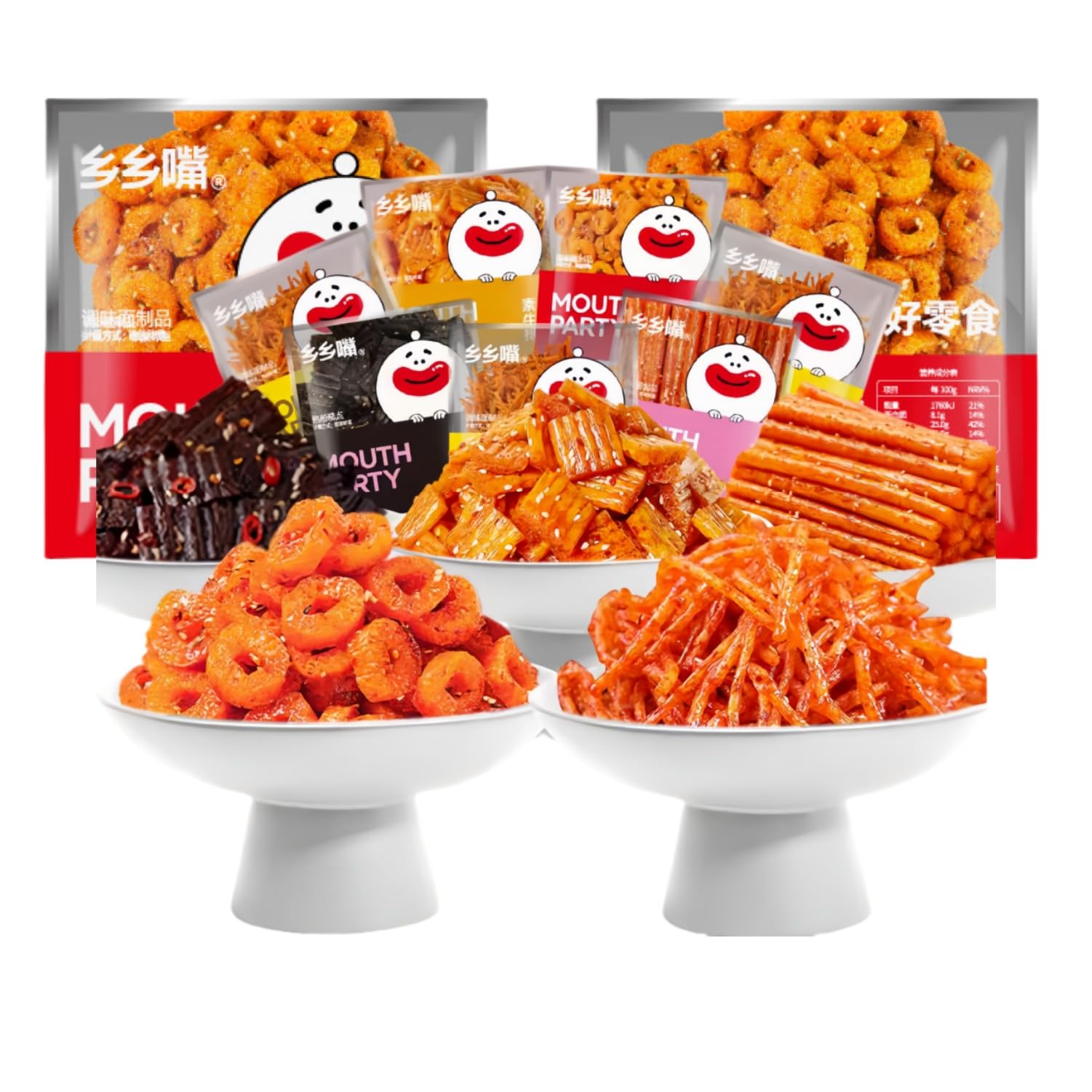 Latioa Spicy Strips Snacks Asiáticos Tiras Picantes 18g x 5 Paquetes