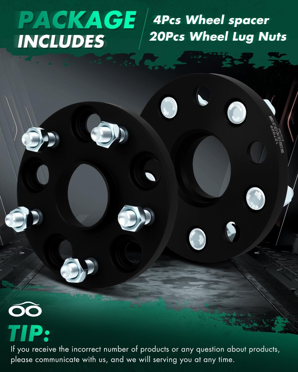 SCITOO 4Pcs Wheel Spacers 15mm 5x4.5 Bore 56.1mm Studs 12x1.25 5 Lug Wheel Spacers Adapters Fit for for Subaru Outback for Subaru Forester for Subaru Legacy for Subaru Ascent Impreza WRX WRX STI