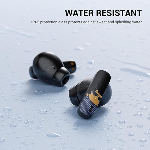 Miniatura 8 de Auriculares inalámbricos Bluetooth 5.3 con estuche de carga, auriculares ligeros con micrófono para teléfonos celulares AndroidiOS, auriculares