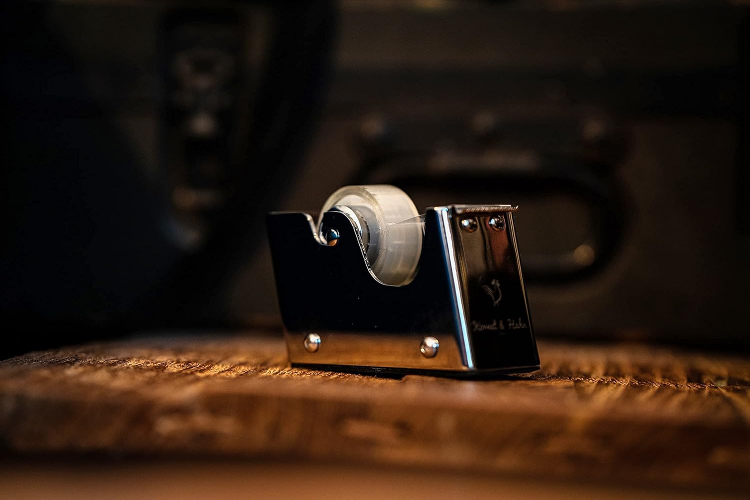 & Hahn Luxury Line Tape Dispenser Metal Chrome Heavy Quality