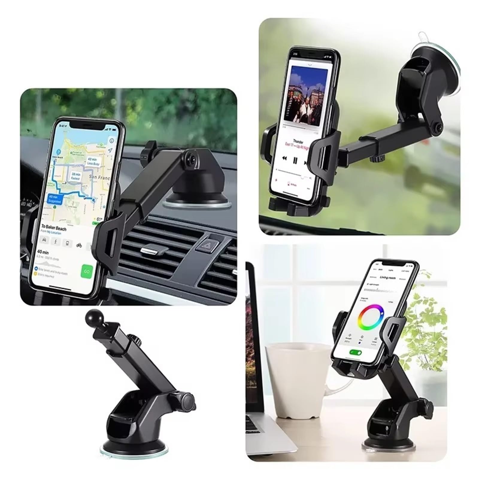 para Huawei Soporte Universal para Coche Soporte Teléfono Coche Gravity Soporte Montaje Clip Ventilación Aire Celda Móvil GPS Cuna Soporte Móvil Coche(with Sucker)