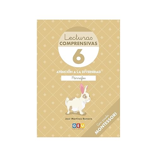 LECTURAS COMPRENSIVAS GEU EDITORIAL | Comprension Lectora 1 Primaria | Lecturas Comprensivas 6 GEU con Pauta Montessori - Párrafos | Editorial GEU