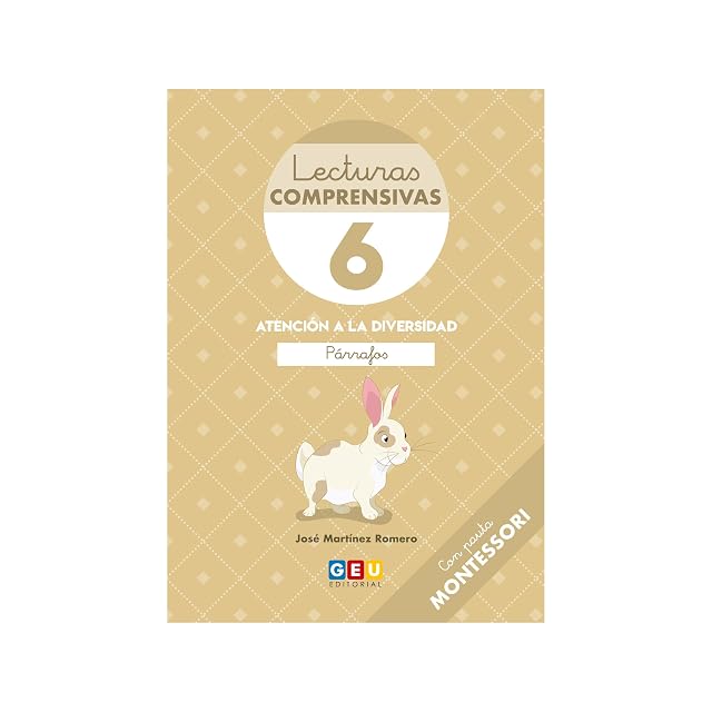 Portada de Comprensión Lectora 1 Primaria | Lecturas Comprensivas 6 | Lecturas Comprensivas GEU | Pauta Montessori - Párrafos | Editorial GEU 1 Primaria