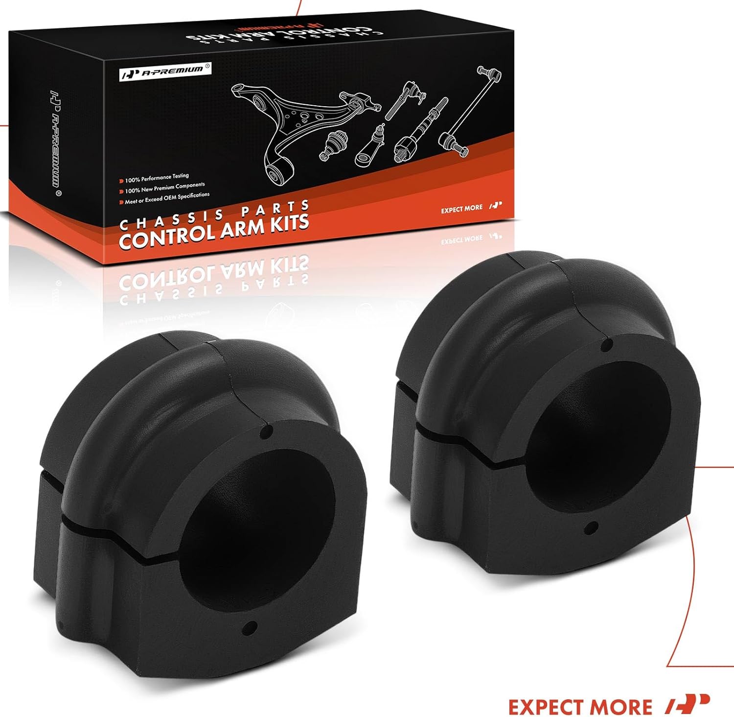 A-Premium 2 x Front To Frame Suspension Stabilizer Bar Bushings Sway Bar Bushings, Compatible with Nissan Pathfinder 1996-2004, Xterra 2000-2004, 240SX 1995-1998 & Infiniti QX4 1997-2003