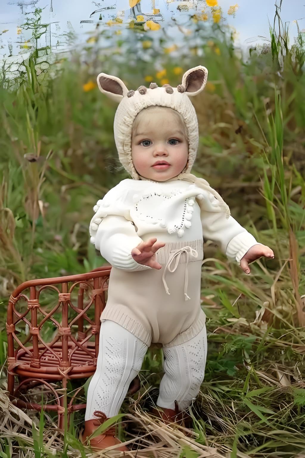 66 cm duży rozmiar Reborn lalki dla maluchów prawdziwe życie Reborn Baby Dolls blond włosy dziewczyna miękka tkanina ciało obciążone, które wyglądają jak prawdziwa lalka niemowlęca zabawka