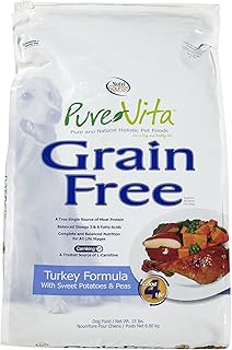 Tuffy'S Pet Food 131642 Tuffy Pure Vita Grain Free Turkey And Sweet Potato Food For Dogs, 15-Pound