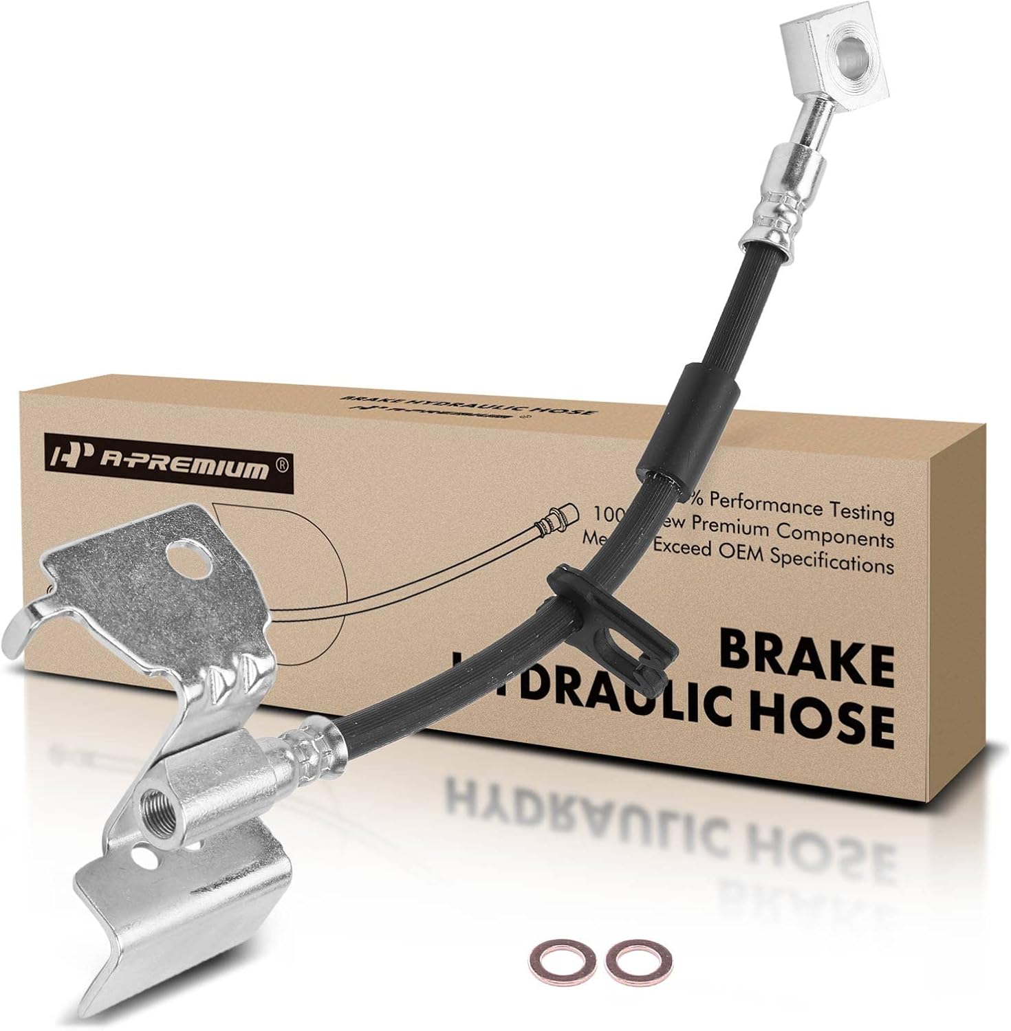A-Premium Rear Driver Brake Hydraulic Hose Compatible with Select Ford Models - Mustang 2005-2014 - Replace# 7R3Z2A442F