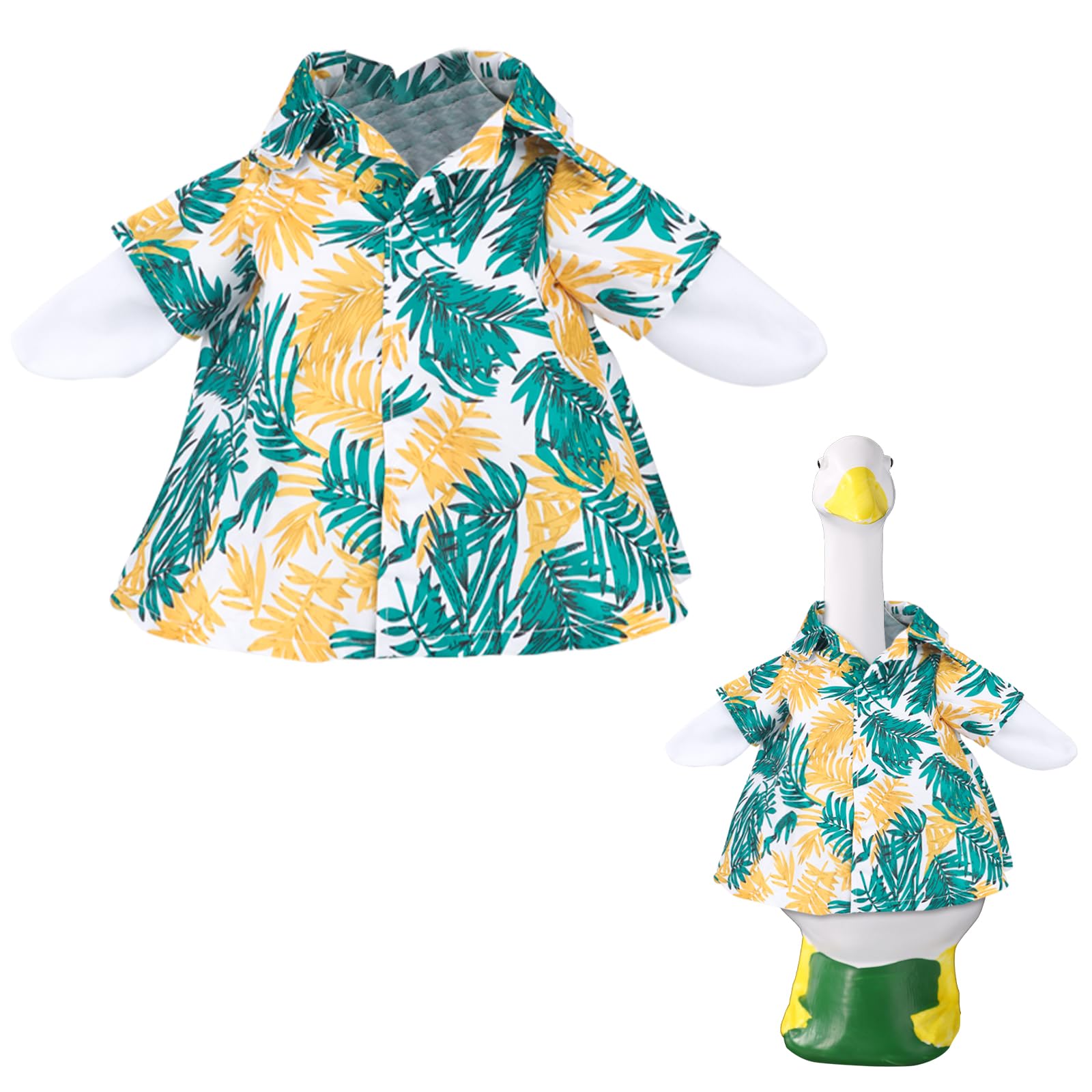 BOXOB Beach Goose Outfit, Hawaiian Summer Lawn Goose Costume Cute Statue Clothes for Outdoor Garden Yard Patio Decoration