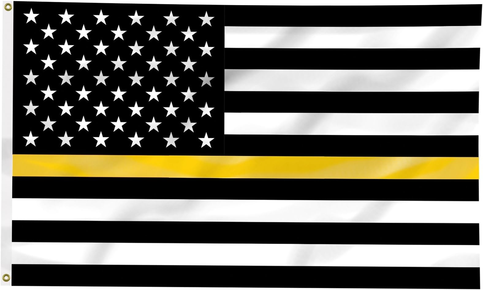 Pointview Flags Thin Gold Line American Flag - 3 by 5 Foot Flag with Grommets