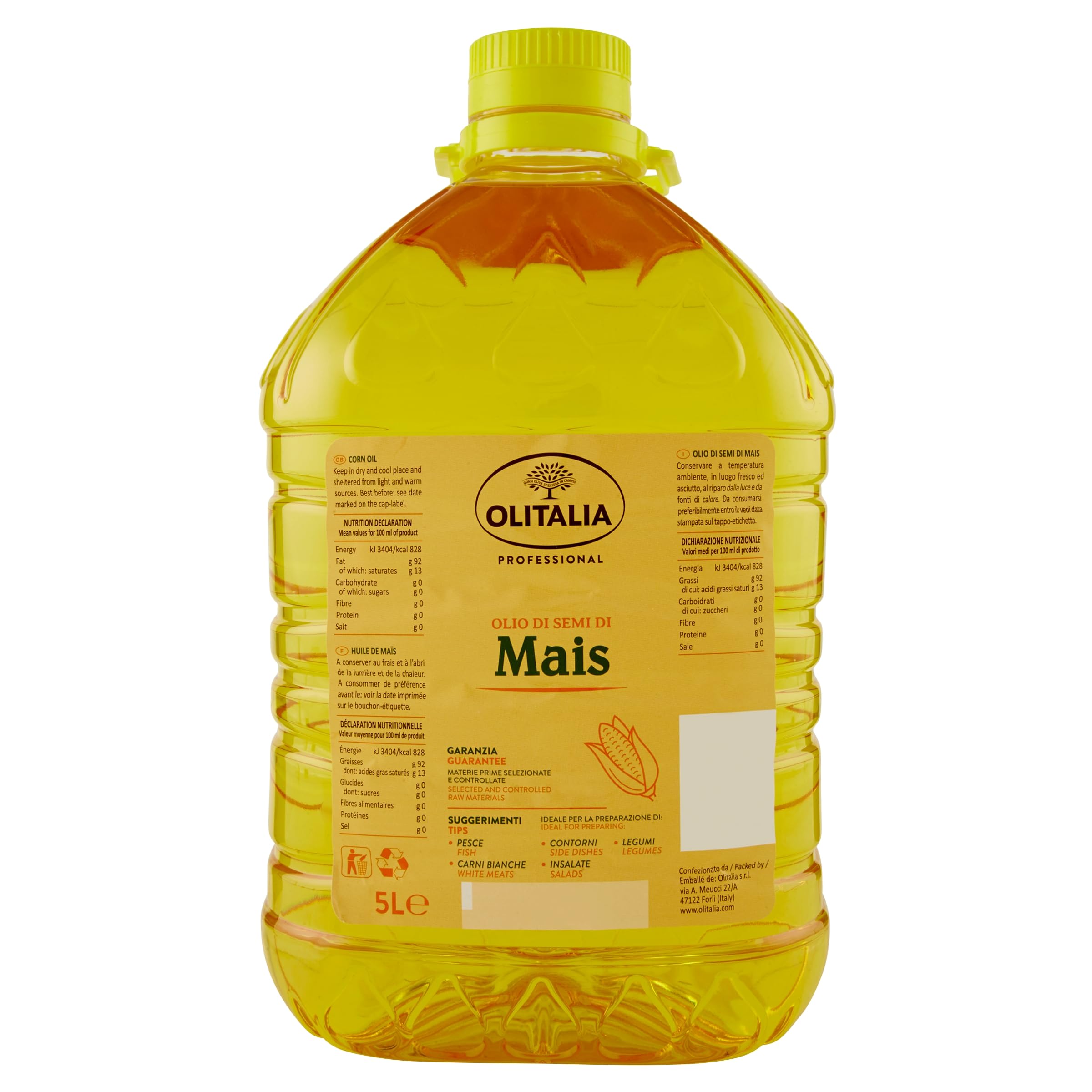 Olitalia - Huile de maïs - PET 5 litres