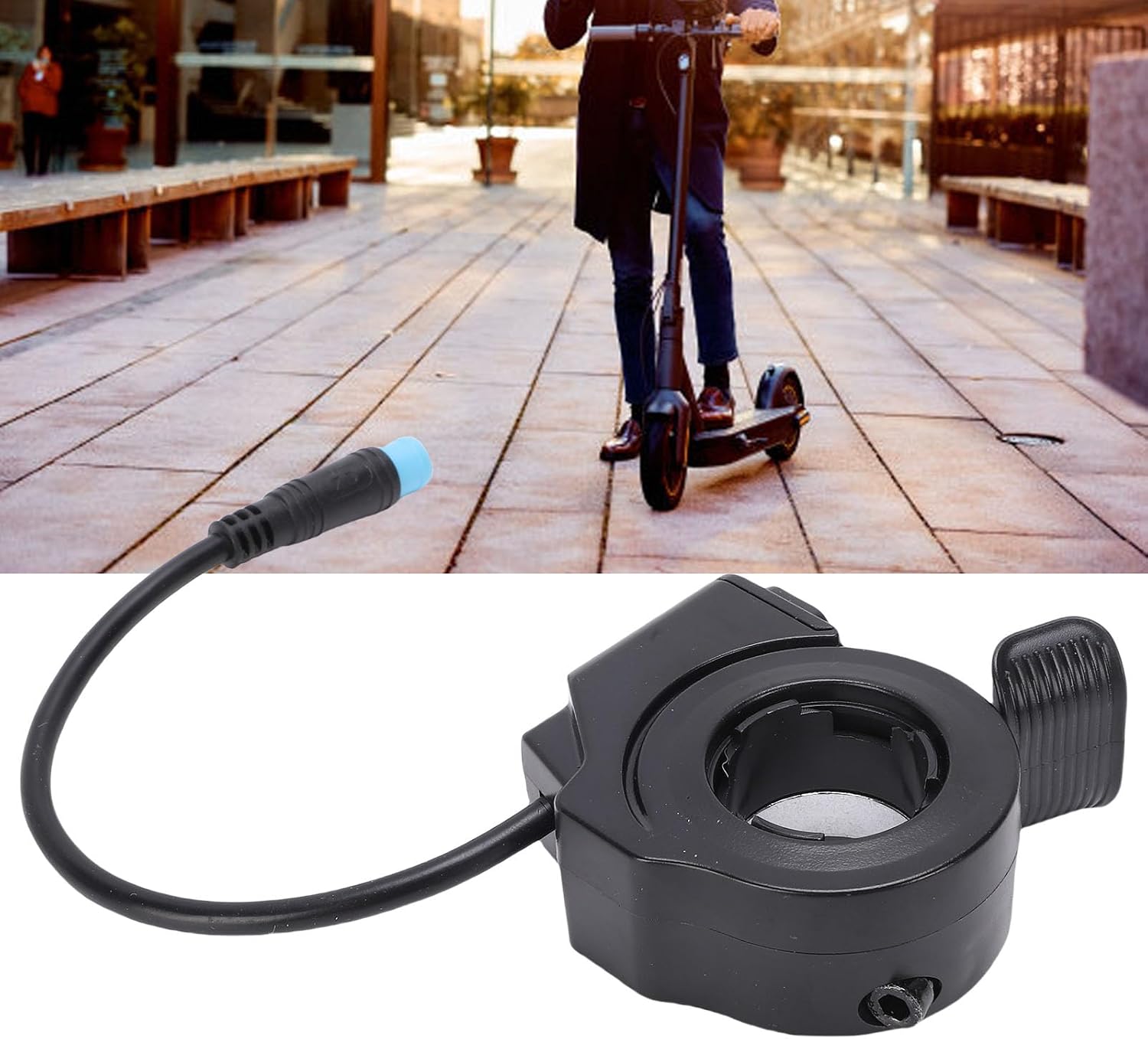 Fabater Throttle Accelerator, Electric Scooter Accelerator with 15.5CM 4 Pin Cable, Scooter Throttle for Kukirin G2 Pro G2 MAX, Finger Thumb Speed Throttles Replacement