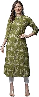 Women's Pure Cotton Regular Fit A Line Printed A-Line Regular Kurta Price in India