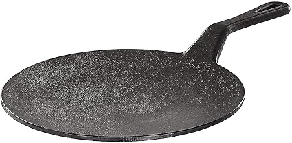 NGEL Pre-Seasoned Super Smooth Cast Iron Roti Tawa with Long Handle ( 26 cm ) - 1 Piece