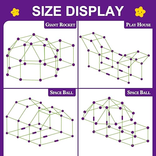 Miniatura 78 de Kit de construcción de fortalezas para niños, juguetes de construcción STEM, regalo educativo para niños y niñas de 3 a 12 años, juego creativo