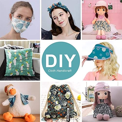 Miniatura 7 de 8 paquetes de tela floral para cuartos, tela precortada para costura, 18 x 22 pulgadas