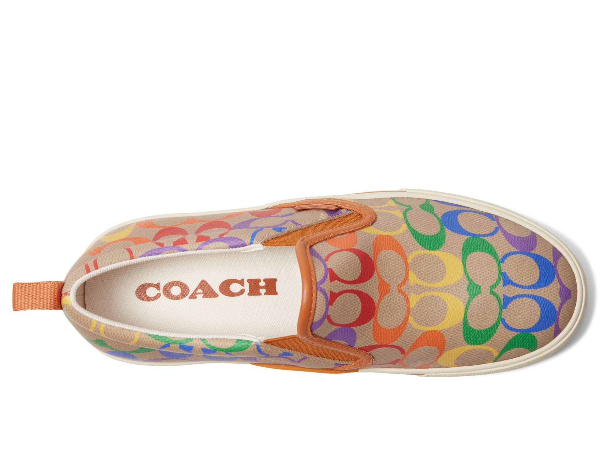 Coach Skate Pride Rainbow Signature Men\'s Size 11D Slip On Sneakers CA284 Coach Pride Clip Low Top Sneaker In Rainbow | Mercari main image 2