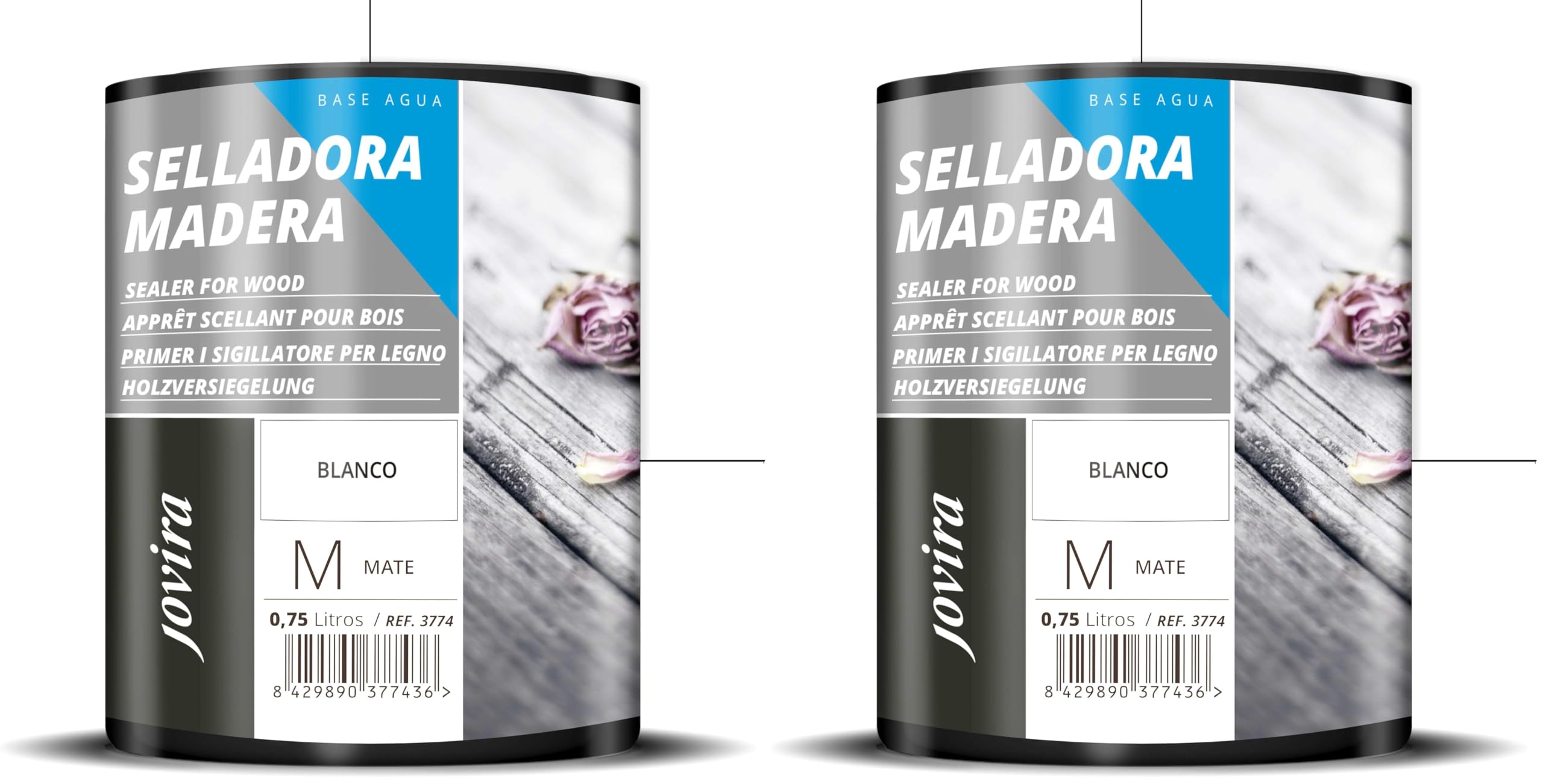 Scellant bois à l'eau JOVIRA PINTURAS apprêt spécial 750 ml lot de 2
