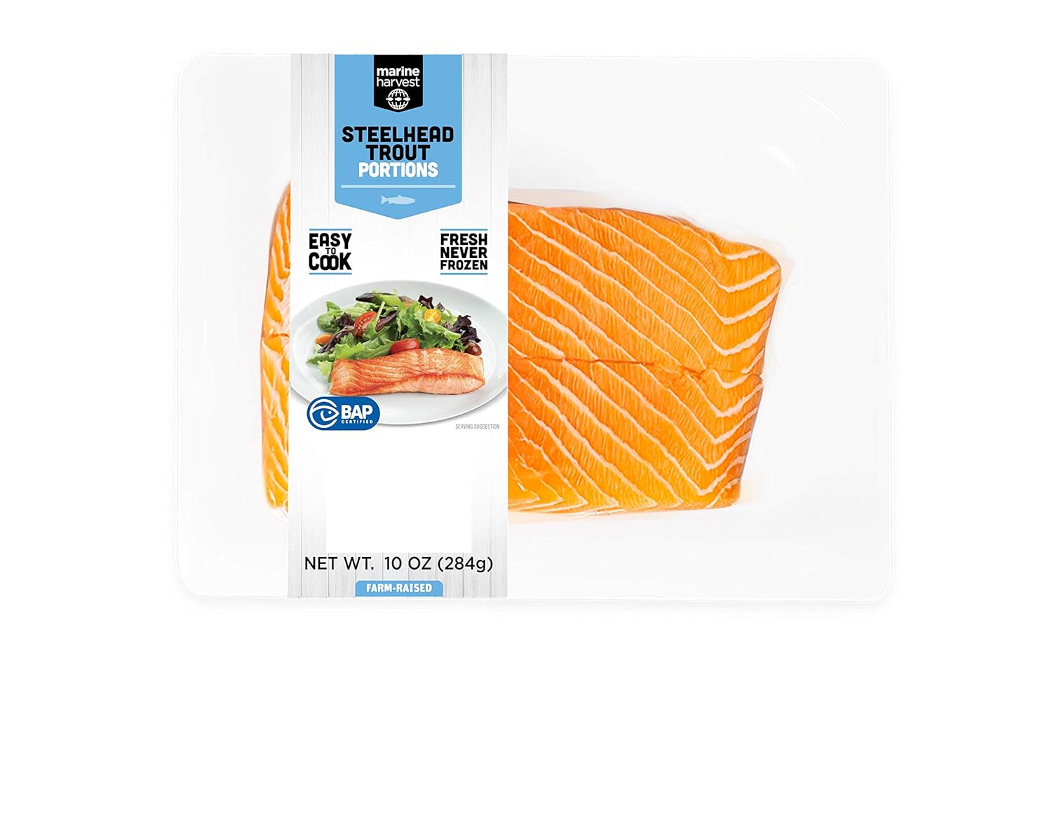 Marine Harvest Fresh Steelhead Trout Portions, 10 Oz