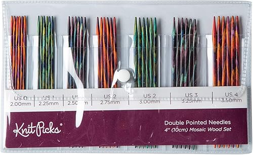 Miniatura 3 de Knit Picks Juego de agujas de tejer de madera de doble punta (mosaico de 5 pulgadas)