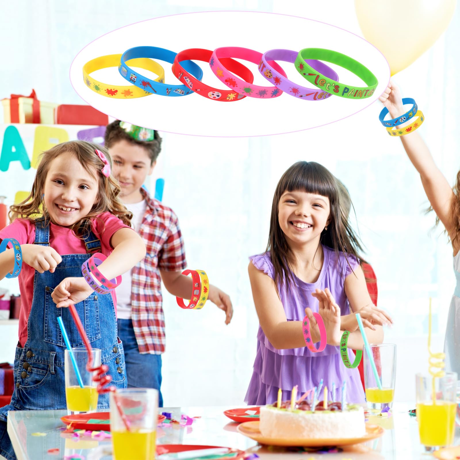 Capoda Juego De 60 Pulseras De Silicona De Héroe, Llaveros De Piñata