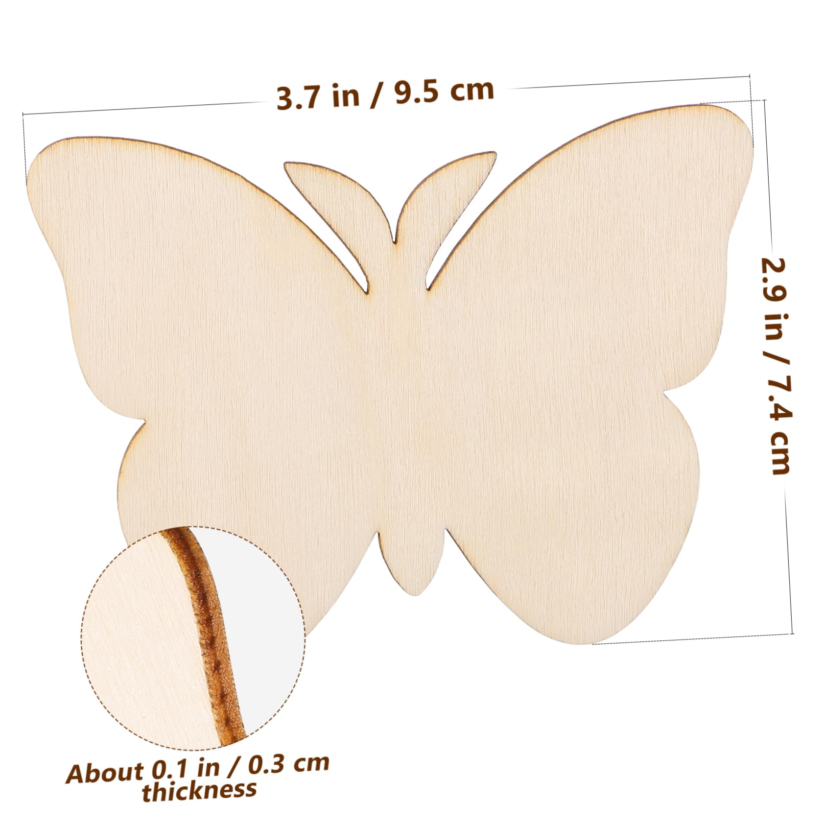 Operitacx 160piezas Figuras De Madera Forma De Para Manualidades y Decoración Del Para Proyectos De Bricolaje y