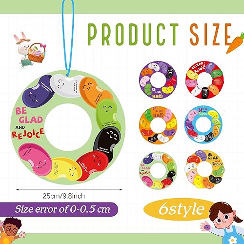 Miniatura 2 de Crtiin Kit de 24 piezas de corona de Pascua religiosa para niños, manualidades de Pascua cristianas para niños, haz tu propia artesanía religiosa de