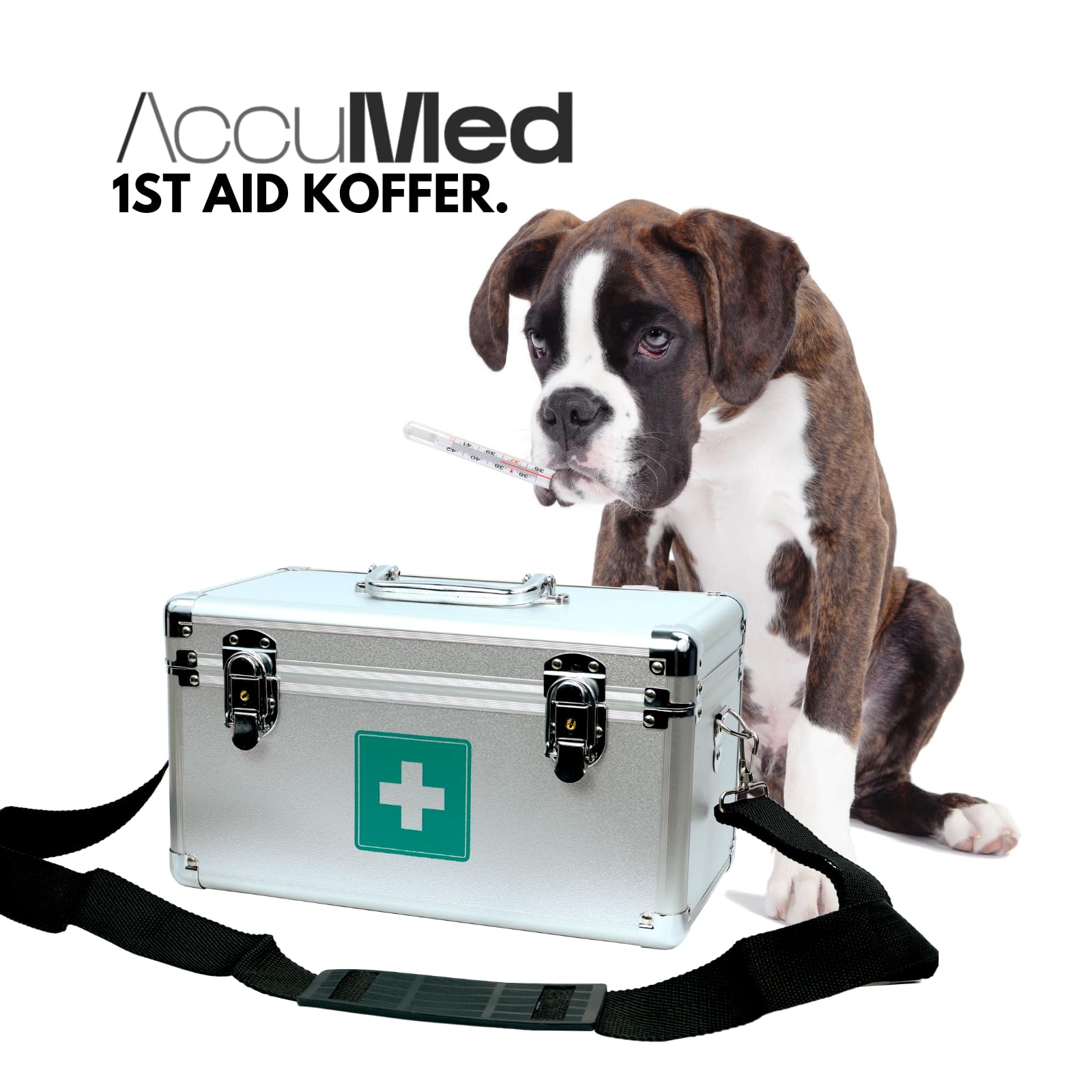 Magnet-Kauf Alu Medizinkoffer Erste Hilfe Koffer -12L XL Groß - für Betriebe Sport Fussball Medizinbox leer abschließbar aus Metall Verbandskoffer Arzneikoffer