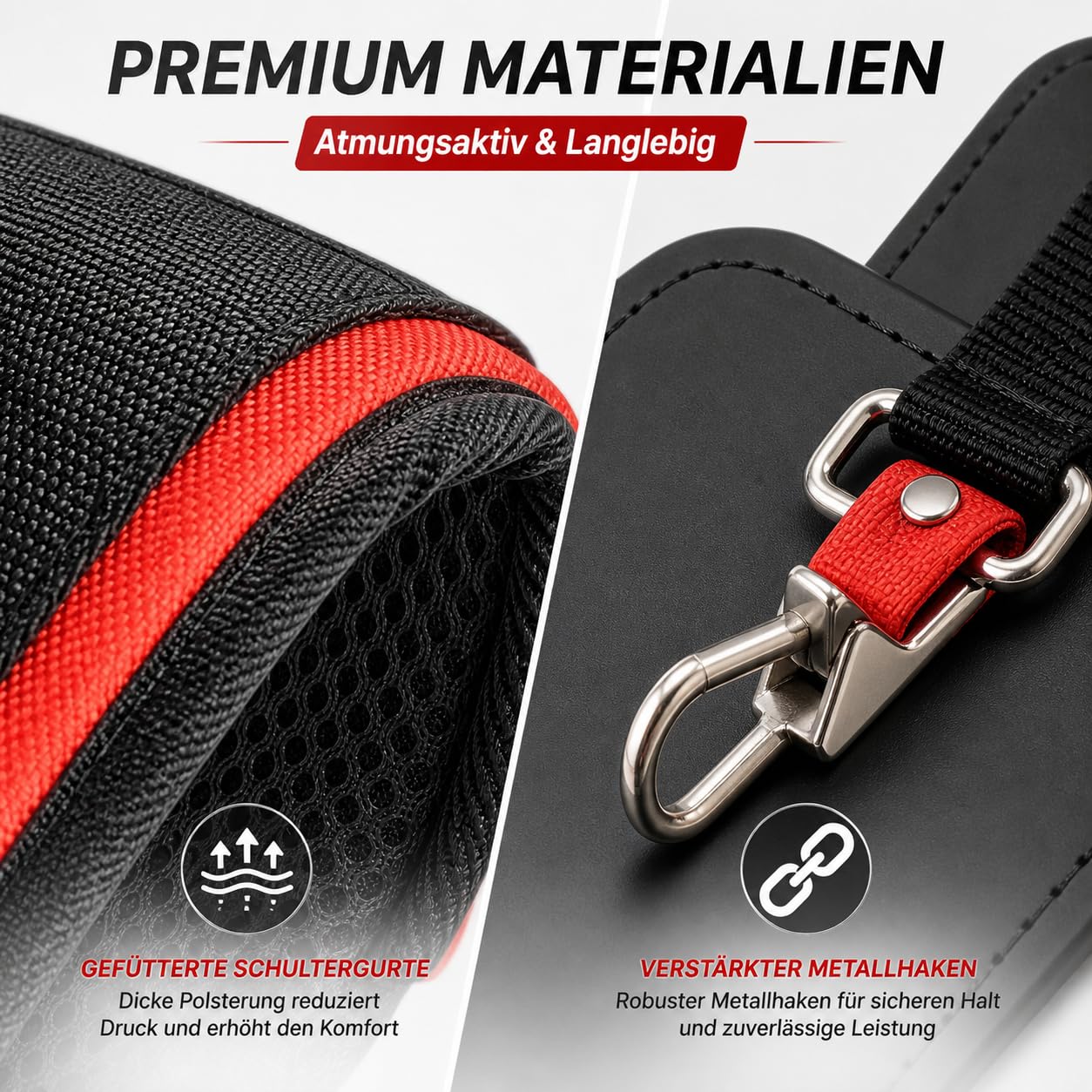Cabilock Bandoulière professionnelle double pour débroussailleuse, sangle de transport ergonomique avec forme en W pour soulager le dos, sangle réglable compatible avec les débroussailleuses FS